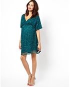 Asos Maternity Embellished Kimono Dress - Lyst