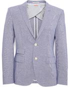 Shipley & Halmos Keller Small Check Peak Lapel Blazer - Lyst
