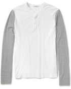 James Perse Slub Cotton-Jersey Henley T-Shirt - Lyst
