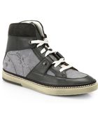 Jimmy Choo Splatter High-Top Sneakers - Lyst