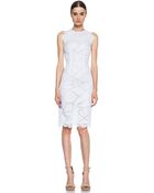 Christopher Kane Cotton Broderie Slim Dress - Lyst