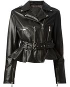 McQ by Alexander McQueen Peplum Leather Jacket - Lyst