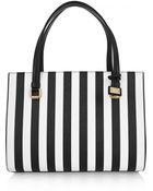 Dolce & Gabbana Olga Striped Textured-Leather Tote - Lyst