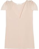 Chloé Silk Crepe De Chine Top - Lyst