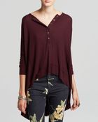 Free People Top - Benedict Canyon Henley - Lyst
