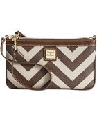Dooney & Bourke Chevron Large Slim Wristlet - Lyst