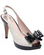 Vince Camuto Anisha Patent Leather Slingback Pumps - Lyst