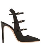 Gianmarco Lorenzi 110Mm Suede Belted Pumps - Lyst