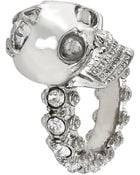 Alexander McQueen Jewelled Skull Ring - Lyst