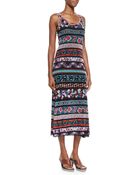 Jean Paul Gaultier Mixed-Print Striped Tank Dress - Lyst