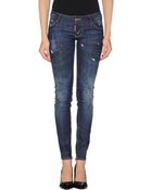 DSquared2 Denim Trousers - Lyst