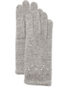 Portolano Cashmere Rhinestone-detail Gloves - Lyst