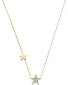 Michael Kors Golden Pave Star Pendant Necklace - Lyst