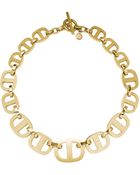Michael Kors Maritime Chain-Link Gold-Tone Necklace - Lyst