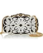 Oscar de la Renta Crown Goa Embellished Satin Box Clutch - Lyst