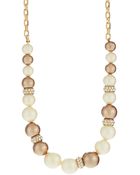 Kate Spade Faux Pearl and Pave Necklace - Lyst