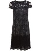 Karen Millen Patchwork Lace Dress - Lyst