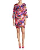 Laundry by Shelli Segal Printed Keyhole Shift Dress - Lyst