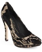 Alice + Olivia Helena Floral Velvet Brocade Pumps - Lyst