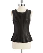 Bailey 44 Faux Leather Accented Top - Lyst