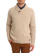 Harris Wilson Natural Luberon Shawl Collar Sweater - Lyst