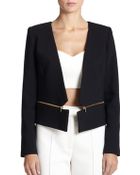 Milly Zip Blazer - Lyst