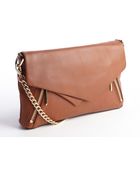 Pour La Victoire Coffee Leather Nouveau Fold Out Clutch - Lyst