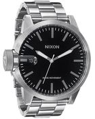 Nixon Black Steel Tu Bracelet Chronicle Watch - Lyst