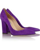 Oscar de la Renta Elite Suede Pumps - Lyst