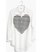 Madewell Heartbeat Oversized Button-Down Shirt - Lyst