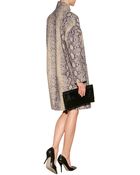 Emanuel Ungaro Python Print Leather Coat - Lyst