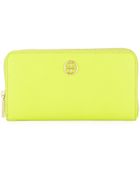 Tory Burch Robinson Zip Continental Wallet Ginko Leaf - Lyst