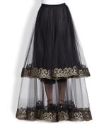 Sachin & Babi Noir Metallic-Embroidered Skirt - Lyst