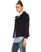 Nlst Skinny Woolblend Peacoat - Lyst