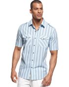 Sean John Big and Tall Tonal Striped Shirt - Lyst
