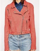 Muubaa Orinoco Cropped Leather Jacket - Lyst