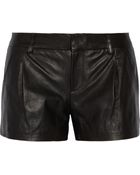 Vince Leather Shorts - Lyst