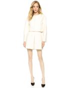 Giambattista Valli Pleated Miniskirt - Ivory - Lyst