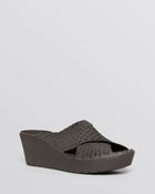 Steven By Steve Madden Platform Wedge Slides - Baylee - Lyst