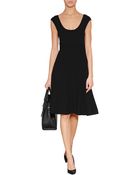 Donna Karan New York Cap Sleeve Fit And Flare Dress - Lyst