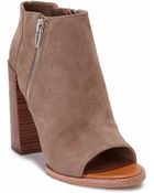 Dv By Dolce Vita Mercy Suede Open-Toe Ankle Boots - Lyst