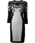 Roberto Cavalli Serpent Sweater Dress - Lyst