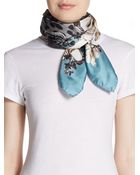 Roberto Cavalli Mixed Print Silk Scarf - Lyst