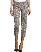 Laundry By Shelli Segal Printed Twill Cropped Pants - Lyst