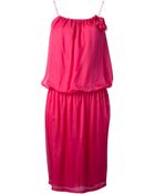 Lanvin Loose Fit Draped Dress - Lyst