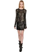 Isabel Marant Sequin Embellished Silk Georgette Top - Lyst