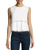 Jason Wu Sleeveless Fringe-Bottom Top - Lyst