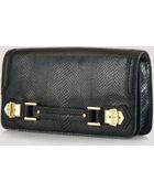 Ralph Lauren Lauren Clutch - Newbury Snake-Embossed - Lyst