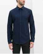 Zara Denim Shirt - Lyst