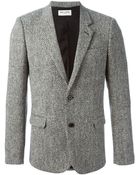 Saint Laurent Chevron Blazer - Lyst